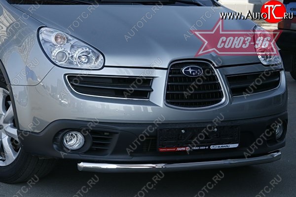 11 069 р. Защита переднего бампера одинарная Souz-96 (d60)  Subaru Tribeca (2005-2007)  с доставкой в г. Воронеж