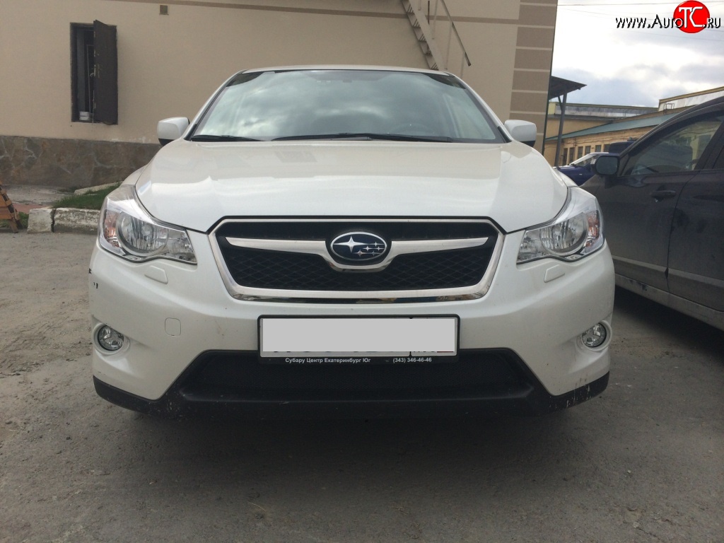 1 469 р. Сетка на бампер Russtal (черная) Subaru XV GP/G33 дорестайлинг (2012-2016)  с доставкой в г. Воронеж