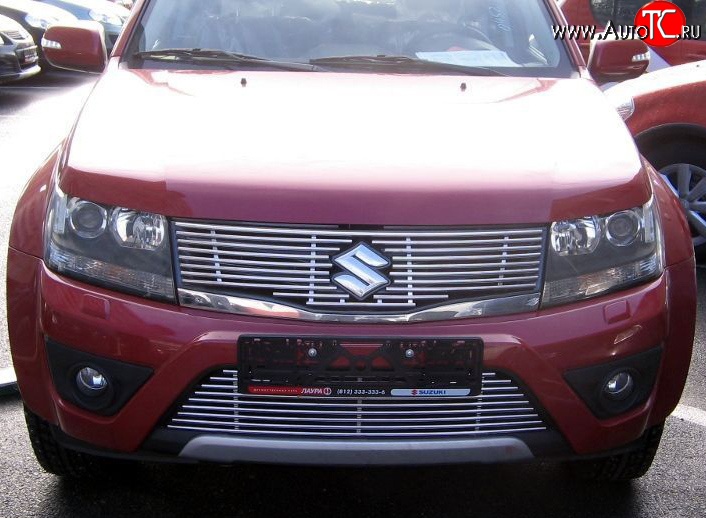 5 199 р. Декоративная вставка решетки радиатора Berkut Suzuki Grand Vitara JT 5 дверей 2-ой рестайлинг (2012-2016)  с доставкой в г. Воронеж