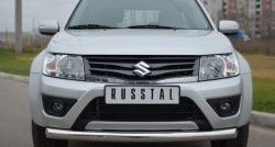 15 749 р. Одинарная защита переднего бампера диаметром 76 мм (3 дв.) SLITKOFF Suzuki Grand Vitara JT 3 двери 2-ой рестайлинг (2012-2016)  с доставкой в г. Воронеж. Увеличить фотографию 2