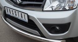 15 749 р. Одинарная защита переднего бампера диаметром 76 мм (3 дв.) SLITKOFF Suzuki Grand Vitara JT 3 двери 2-ой рестайлинг (2012-2016)  с доставкой в г. Воронеж. Увеличить фотографию 4