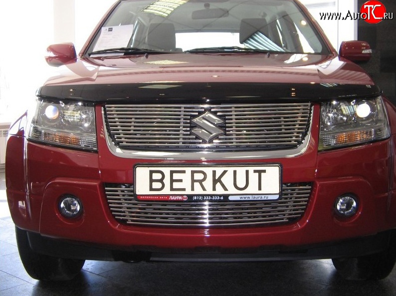 4 549 р. Декоративная вставка воздухозаборника Berkut  Suzuki Grand Vitara ( JT 5 дверей,  JT 3 двери) (2005-2008) дорестайлинг, дорестайлинг  с доставкой в г. Воронеж