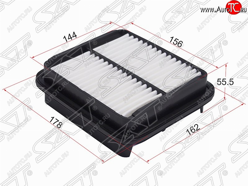 254 р. Фильтр воздушный двигателя SAT (178х162х55.5 mm)  Suzuki Aerio  RA21S, RC51S - Liana ( хэтчбэк,  седан)  с доставкой в г. Воронеж