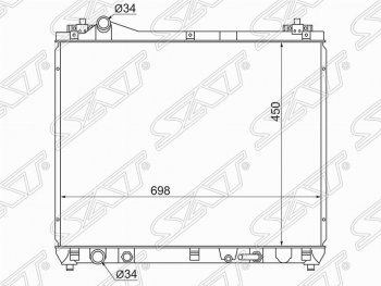 5 649 р. Радиатор двигателя SAT  Suzuki Escudo ( 5,  3) - Grand Vitara ( JT 5 дверей,  JT 3 двери)  с доставкой в г. Воронеж. Увеличить фотографию 1