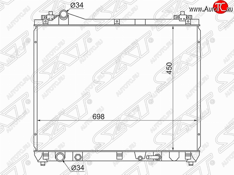 5 649 р. Радиатор двигателя SAT  Suzuki Escudo ( 5,  3) - Grand Vitara ( JT 5 дверей,  JT 3 двери)  с доставкой в г. Воронеж