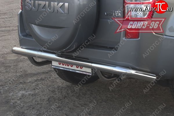7 694 р. Защита заднего бампера Souz-96 (d60) Suzuki Grand Vitara JT 5 дверей дорестайлинг (2005-2008)  с доставкой в г. Воронеж