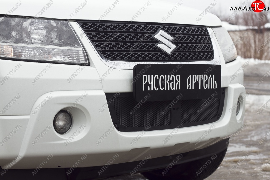 1 949 р. Защитная сетка решетки переднего бампера РА  Suzuki Grand Vitara ( JT 3 двери,  JT 5 дверей) (2008-2012) 1-ый рестайлинг  с доставкой в г. Воронеж