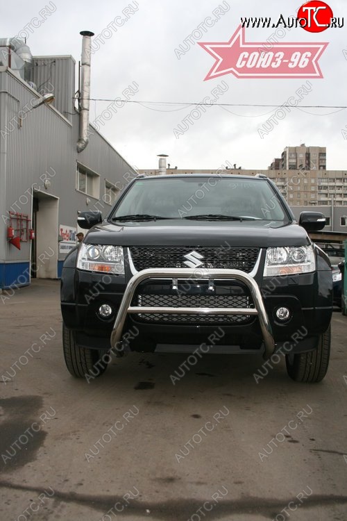 9 359 р. Защита переднего бампера Souz-96 (d60) Suzuki Grand Vitara JT 3 двери дорестайлинг (2005-2008)  с доставкой в г. Воронеж