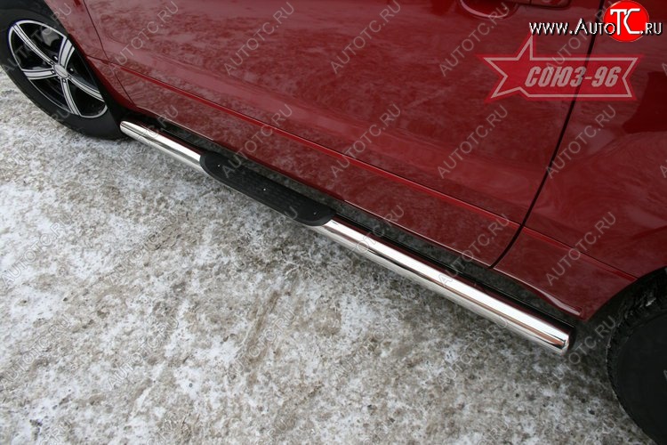12 194 р. Защита порогов с проступью Souz-96 (d76) Suzuki Grand Vitara JT 3 двери дорестайлинг (2005-2008)  с доставкой в г. Воронеж