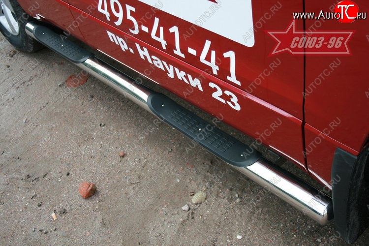 7 919 р. Защита порогов с проступью Souz-96 (d76)  Suzuki Grand Vitara  JT 5 дверей (2005-2008) дорестайлинг  с доставкой в г. Воронеж