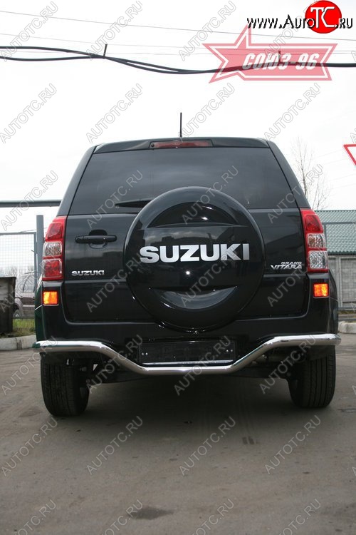8 864 р. Защита заднего бампера из фигурной трубы диаметром 60 мм Souz-96  Suzuki Grand Vitara  JT 5 дверей (2005-2008) дорестайлинг  с доставкой в г. Воронеж