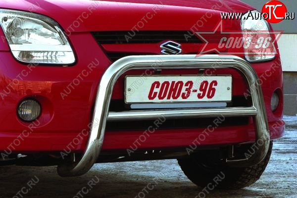 7 910 р. Защита переднего бампера Souz-96 (d60)  Suzuki Ignis (2003-2008)  с доставкой в г. Воронеж