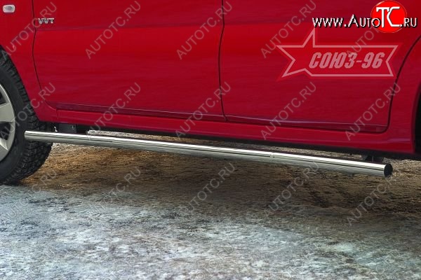 8 549 р. Защита порогов Souz-96 (d42) под установку с пластик. порогами  Suzuki Ignis (2003-2008)  с доставкой в г. Воронеж