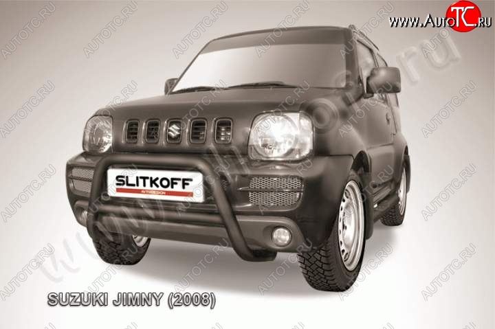 16 899 р. Кенгурятник d57 низкий Suzuki Jimny JB23/JB43 1-ый рестайлинг (2002-2012) (Цвет: серебристый)  с доставкой в г. Воронеж