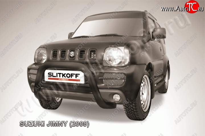 23 599 р. Кенгурятник d76 низкий Suzuki Jimny JB23/JB43 1-ый рестайлинг (2002-2012) (Цвет: серебристый)  с доставкой в г. Воронеж