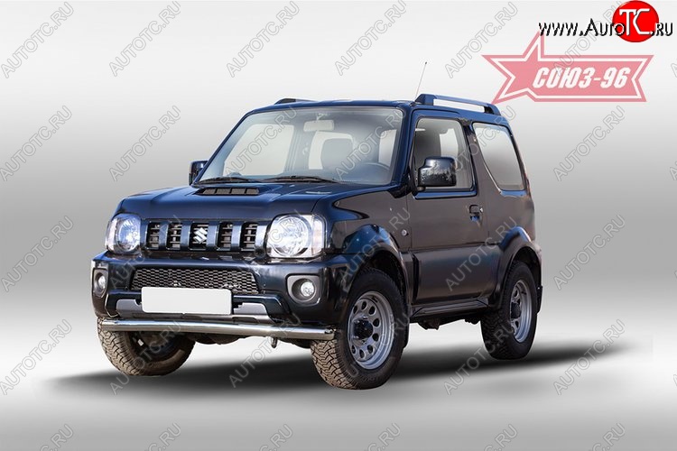 9 494 р. Защита переднего бампера одинарная Souz-96 (d60). Suzuki Jimny JB23/JB43 2-ой рестайлинг (2012-2018)  с доставкой в г. Воронеж