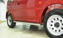 24 649 р. Широкая защита порогов (рестайлинг) SLITKOFF Suzuki Jimny JB23/JB43 дорестайлинг (1998-2001)  с доставкой в г. Воронеж. Увеличить фотографию 2