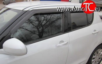 3 989 р. Дефлекторы окон (ветровики) Novline 4 шт.  Suzuki Swift  ZC72S (2010-2016) дорестайлинг, хэтчбэк 5 дв., рестайлинг, хэтчбэк 5 дв.  с доставкой в г. Воронеж