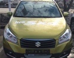2 199 р. Сетка на бампер Russtal (хром) Suzuki SX4 JYB, JYA хэтчбэк дорестайлинг (2013-2016)  с доставкой в г. Воронеж. Увеличить фотографию 2