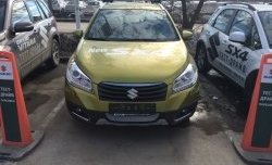 2 199 р. Сетка на бампер Russtal (хром) Suzuki SX4 JYB, JYA хэтчбэк дорестайлинг (2013-2016)  с доставкой в г. Воронеж. Увеличить фотографию 3