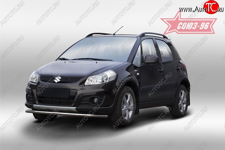 8 819 р. Защита переднего бампера одинарная Souz-96 (d42). Suzuki SX4 JYB, JYA хэтчбэк дорестайлинг (2013-2016)  с доставкой в г. Воронеж