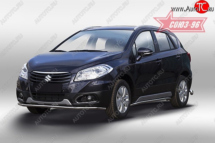 8 549 р. Защита переднего бампера одинарная Souz-96 (d42). Suzuki SX4 JYB, JYA хэтчбэк дорестайлинг (2013-2016)  с доставкой в г. Воронеж