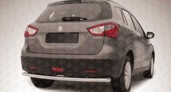 10 849 р. Одинарная защита заднего бампера из трубы диаметром 57 мм Slitkoff Suzuki SX4 JYB, JYA хэтчбэк дорестайлинг (2013-2016) (Цвет: нержавеющая полированная сталь)  с доставкой в г. Воронеж. Увеличить фотографию 1