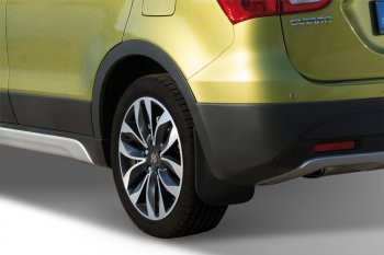 2 699 р. Брызговики Frosch (optimum)  Suzuki SX4  JYB, JYA (2013-2016) хэтчбэк дорестайлинг (Задние)  с доставкой в г. Воронеж. Увеличить фотографию 2