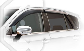 Дефлектора окон CA-Plastic Suzuki SX4  JAB, JYA (2016-2021) хэтчбэк рестайлинг (Classic полупрозрачный, Без хром.молдинга)