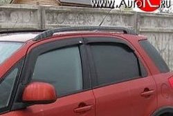 999 р. Комплект дефлекторов окон (ветровиков) 4 шт. (хетчбек) Russtal Suzuki SX4 GYA,GYB  рестайлинг, хэтчбэк (2010-2016)  с доставкой в г. Воронеж. Увеличить фотографию 1