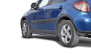 26 799 р. Защита порогов ТехноСфера (Техно Сфера) (нержавейка, 63.5 mm)  Suzuki SX4  GYA,GYB (2010-2016)  рестайлинг, хэтчбэк  с доставкой в г. Воронеж. Увеличить фотографию 2