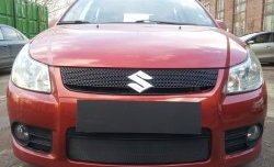 1 469 р. Сетка на бампер (хетчбек) Russtal (черная) Suzuki SX4 GYA,GYB  рестайлинг, хэтчбэк (2010-2016)  с доставкой в г. Воронеж. Увеличить фотографию 3