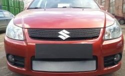 1 539 р. Сетка на бампер (хетчбек) Russtal (хром) Suzuki SX4 GYA,GYB  рестайлинг, хэтчбэк (2010-2016)  с доставкой в г. Воронеж. Увеличить фотографию 3