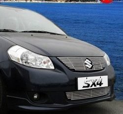 Декоративная вставка решетки радиатора Novline Suzuki SX4 GYA,GYB  рестайлинг, хэтчбэк (2010-2016)