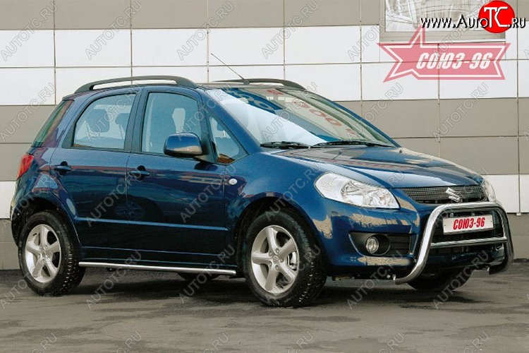 11 969 р. Защита порогов Souz-96 (d60)  Suzuki SX4  GYA,GYB (2010-2016)  рестайлинг, хэтчбэк  с доставкой в г. Воронеж