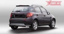 Защита заднего бампера Souz-96 (d42) Suzuki SX4  GYA,GYB (2010-2016)  рестайлинг, хэтчбэк