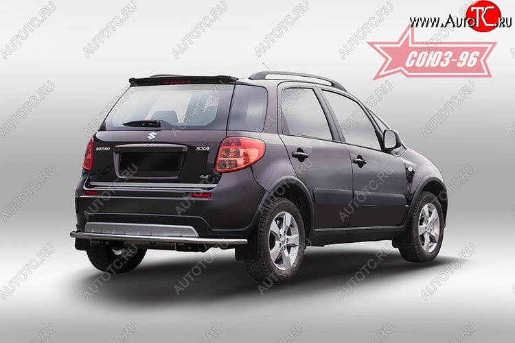 7 919 р. Защита заднего бампера Souz-96 (d42)  Suzuki SX4  GYA,GYB (2010-2016)  рестайлинг, хэтчбэк  с доставкой в г. Воронеж