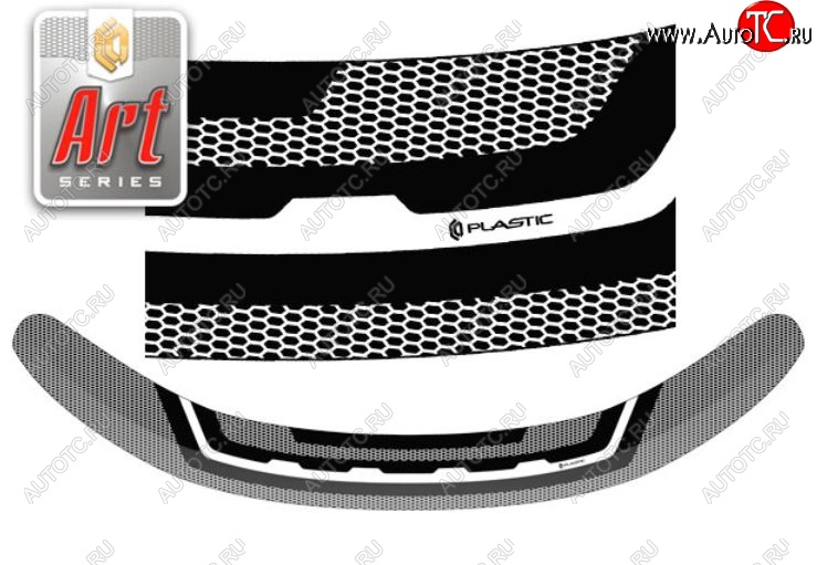 2 399 р. Дефлектор капота CA-Plastiс  Suzuki Vitara  LY (2015-2025) дорестайлинг, рестайлинг (Серия Art черная)  с доставкой в г. Воронеж