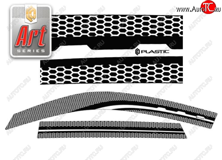 2 199 р. Дефлектора окон CA-Plastic  Suzuki Vitara  LY (2015-2025) дорестайлинг, рестайлинг (Серия Art графит, Без хром.молдинга)  с доставкой в г. Воронеж