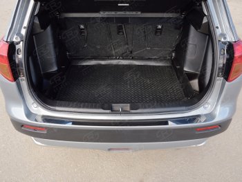 1 659 р. Накладка защитная на задний бампер Russtal (лист нерж зеркальный) Suzuki Vitara LY дорестайлинг (2015-2019)  с доставкой в г. Воронеж. Увеличить фотографию 2