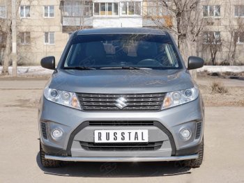 14 799 р. Одинарная защита переднего бампера диаметром 42 мм SLITKOFF Suzuki Vitara LY дорестайлинг (2015-2019)  с доставкой в г. Воронеж. Увеличить фотографию 2