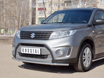 14 799 р. Одинарная защита переднего бампера диаметром 42 мм SLITKOFF Suzuki Vitara LY дорестайлинг (2015-2019)  с доставкой в г. Воронеж. Увеличить фотографию 3