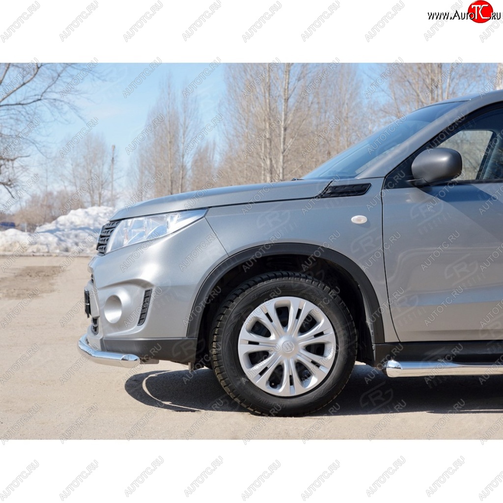 15 499 р. Одинарная защита переднего бампера диаметром 63 мм SLITKOFF Suzuki Vitara LY дорестайлинг (2015-2019)  с доставкой в г. Воронеж