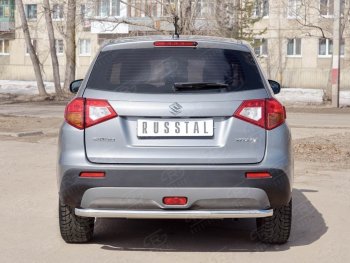 15 999 р. Одинарная защита заднего бампера из трубы диаметром 63 мм SLITKOFF  Suzuki Vitara  LY (2015-2019) дорестайлинг  с доставкой в г. Воронеж. Увеличить фотографию 2
