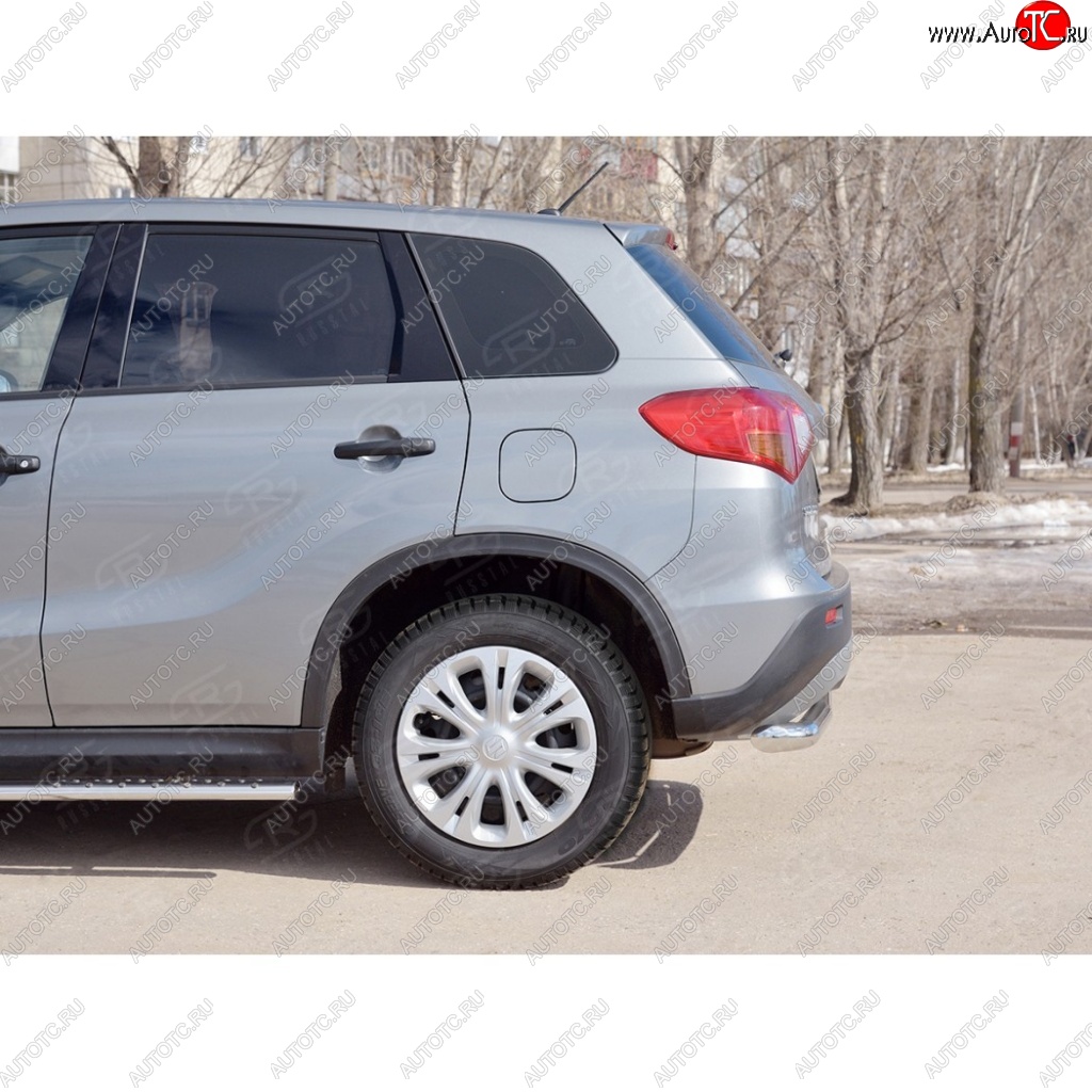 15 999 р. Одинарная защита заднего бампера из трубы диаметром 63 мм SLITKOFF  Suzuki Vitara  LY (2015-2019) дорестайлинг  с доставкой в г. Воронеж