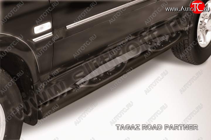 12 399 р. Защита порогов Slitkoff  ТАГАЗ Road Partner (2007-2011) (Цвет: серебристый)  с доставкой в г. Воронеж