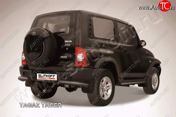 6 399 р. Уголки d76  ТАГАЗ Tager  3d (2008-2012) (Цвет: серебристый)  с доставкой в г. Воронеж