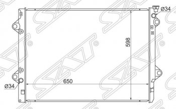 6 799 р. Радиатор двигателя SAT (5VZ/1GR/3RZ/2TR)  Toyota 4Runner  N210 - Land Cruiser Prado ( J120,  J150)  с доставкой в г. Воронеж. Увеличить фотографию 1