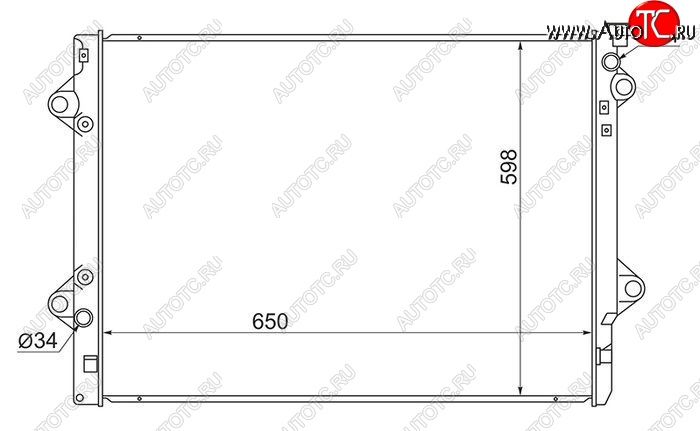 8 799 р. Радиатор двигателя SAT Toyota Land Cruiser Prado J120 (2002-2009)  с доставкой в г. Воронеж