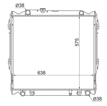 Радиатор двигателя SAT (дизель) Toyota Land Cruiser 90 (1996-2000)